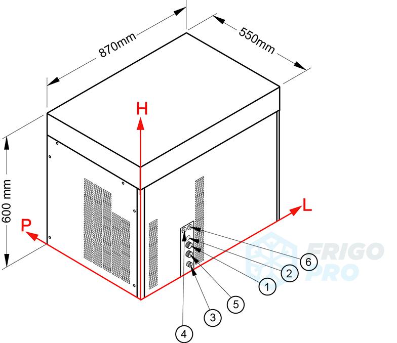 Výrobník ledových šupin NTF SM500 A/W, kapacita 250kg/24hod.