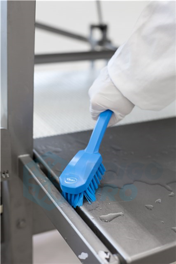 Kartáč VIKAN tvrdý s rukojetí, 260 mm - modrý